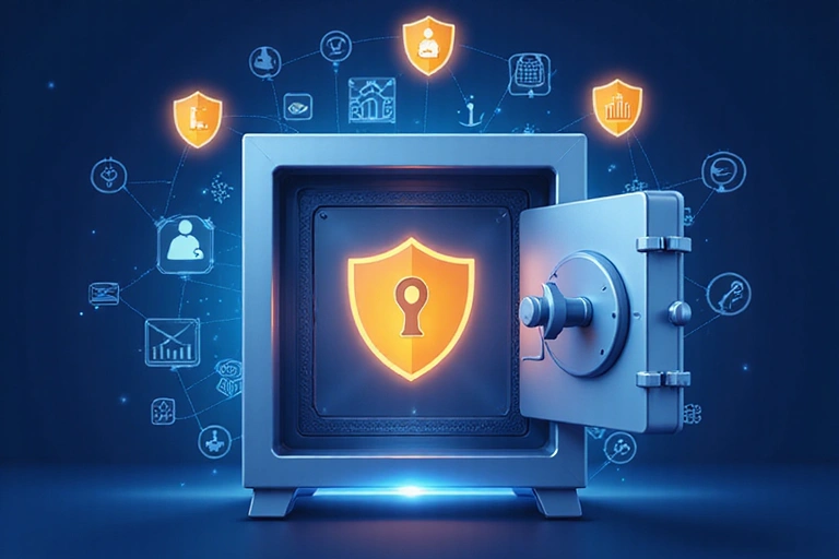 Ilustracja danych osobowych i ich ochrony